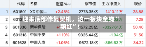 迎来底部修复契机，这一板块全线“飘红”！
