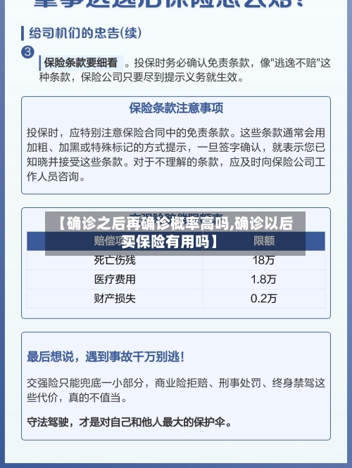 【确诊之后再确诊概率高吗,确诊以后买保险有用吗】