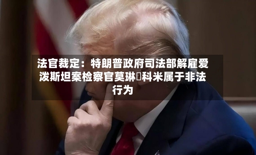 法官裁定:特朗普政府司法部解雇爱泼斯坦案检察官莫琳・科米属于非法行为