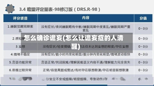 怎么确诊谵妄(怎么让谵妄症的人清醒)