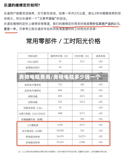 奔驰电瓶费用/奔驰电瓶多少钱一个