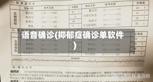 语音确诊(抑郁症确诊单软件)