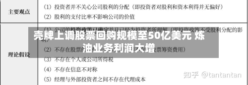 壳牌上调股票回购规模至50亿美元 炼油业务利润大增-第3张图片