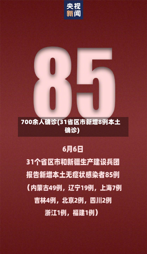 700余人确诊(31省区市新增8例本土确诊)