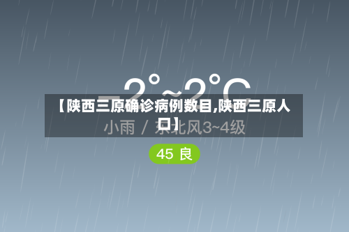 【陕西三原确诊病例数目,陕西三原人口】