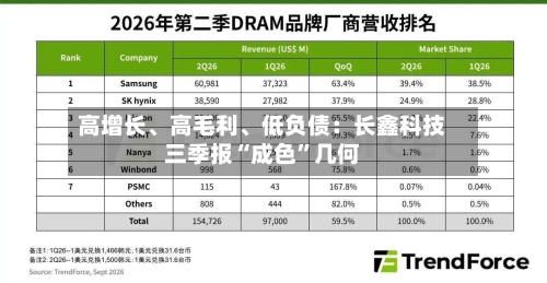 高增长、高毛利、低负债：长鑫科技三季报“成色	”几何-第2张图片
