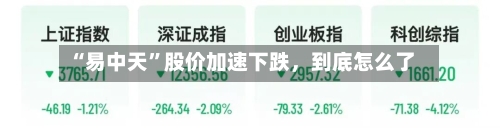 “易中天”股价加速下跌，到底怎么了