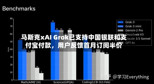 马斯克xAI Grok已支持中国银联和支付宝付款，用户反馈首月订阅半价-第2张图片